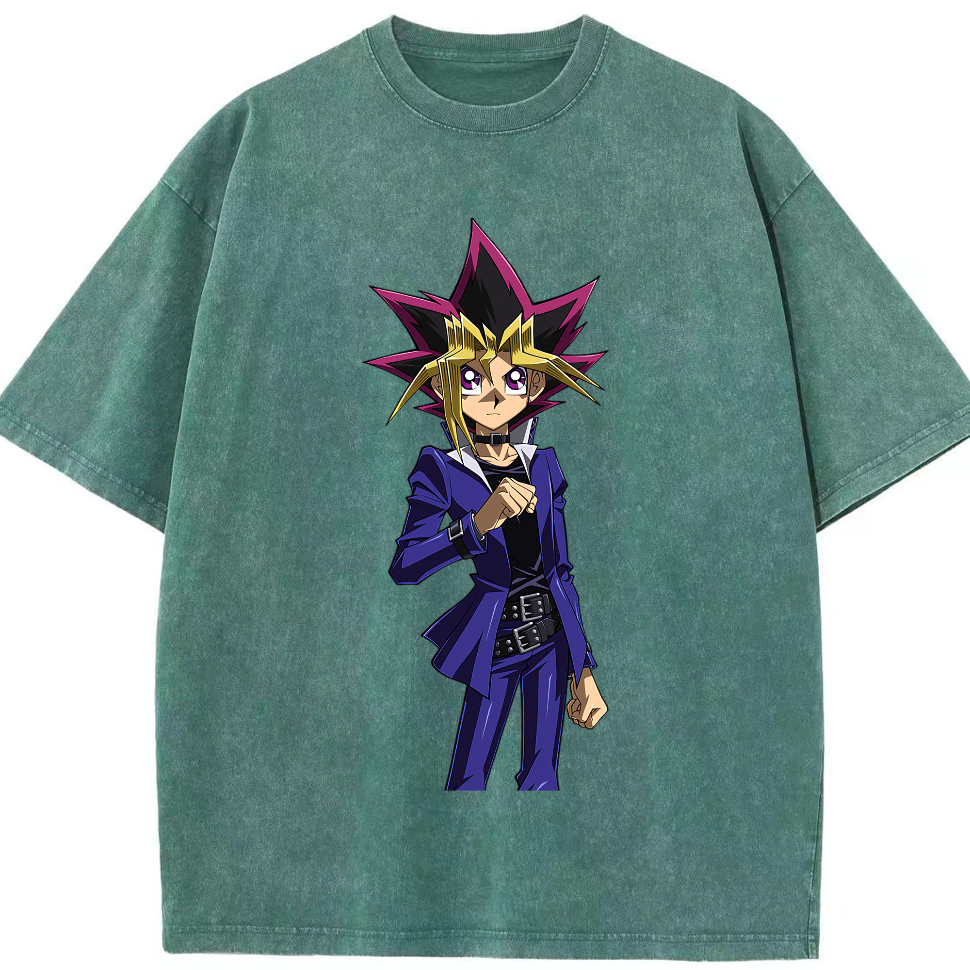 （画像用） 遊☆戯☆王 Yu-Gi-Oh! 綿100% ヴィンテージ風 半袖Tシャツ（フロントプリント）
